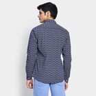 Men's Cotton Casual Shirt, मध्यम नीला, small image number null